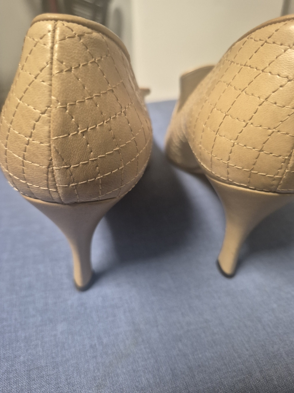 Bally Vintage Tan Quilted Leather High-Vamp Loafer Heels Old Money Corporate - Picture 6 of 12